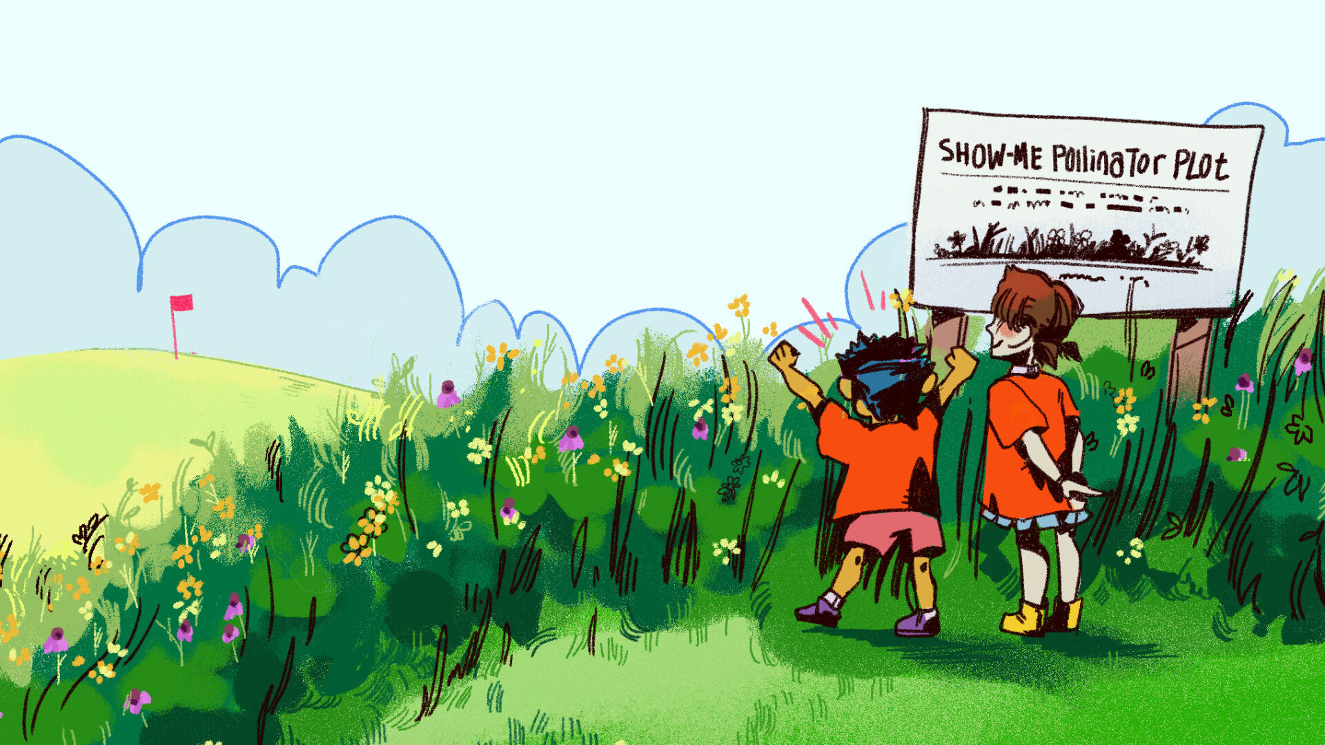 Sustainable golf illustration